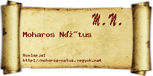 Moharos Nétus névjegykártya